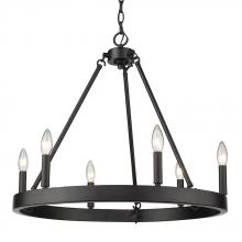 Golden Canada 1017-6 BLK - 6 Light Chandelier