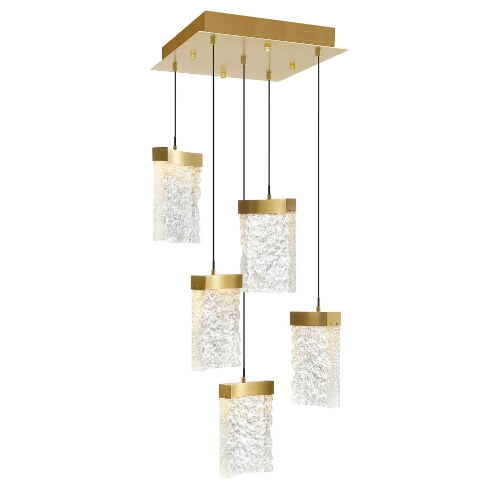 Lava Integrated LED Brass Mini Pendant