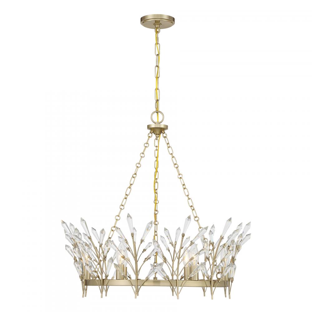 Orianna 6-Light Chandelier in Noble Brass