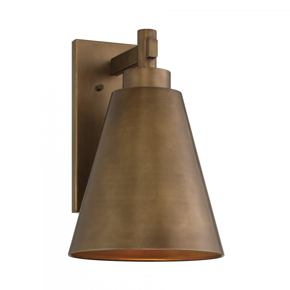 Ryder 1-Light Outdoor Wall Lantern in Atlas Bronze