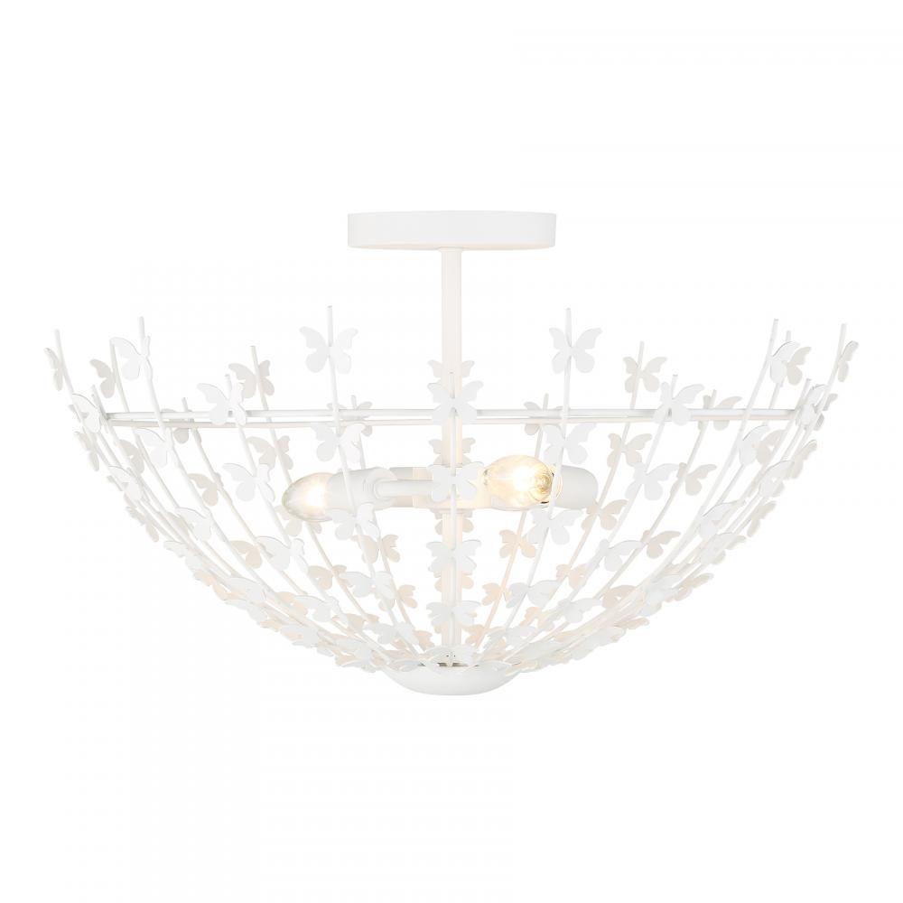 Birch 3-Light Ceiling Light in Bisque White