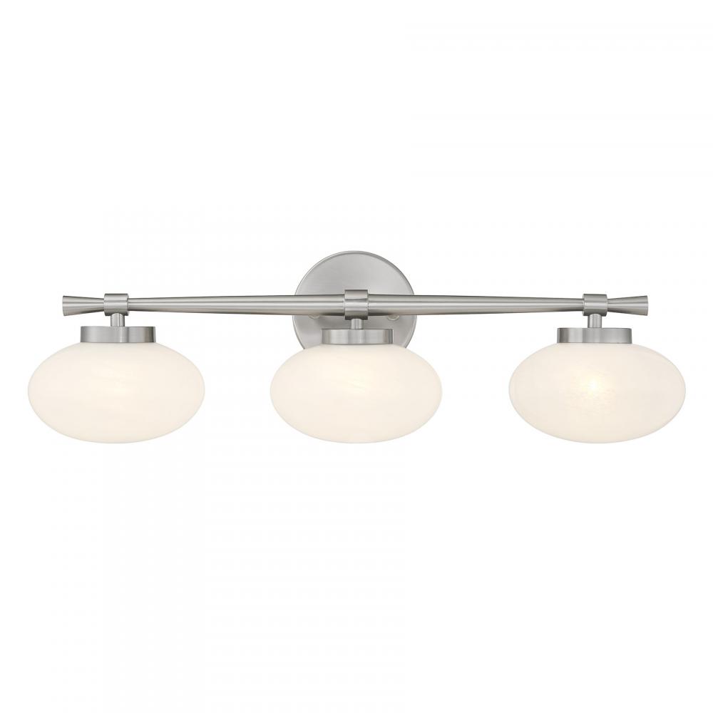 Barrow 3-Light Bathroom Vanity Light in Satin Nickel