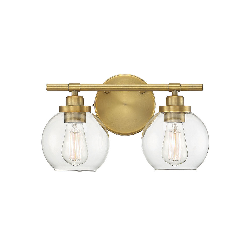 Warm brass outlet vanity light