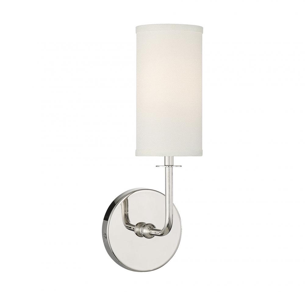 Powell 1-Light Wall Sconce in Polished Nickel