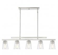 Savoy House Canada 1-1023-5-SN - Calhoun 5-Light Linear Chandelier in Satin Nickel