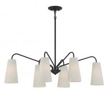 Savoy House Canada 1-1785-6-89 - Edgewood 6-Light Linear Chandelier in Matte Black