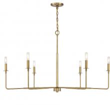 Savoy House Canada 1-2221-6-322 - Salerno 6-Light Chandelier in Warm Brass