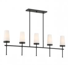 Savoy House Canada 1-2803-5-89 - Haynes 5-Light Linear Chandelier in Matte Black