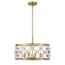 Savoy House Canada 6-8410-4-322 - Bailey 4-Light Convertible Semi-Flush or Pendant in Warm Brass