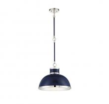 Savoy House Canada 7-8882-1-174 - Corning 1-Light Pendant in Navy with Polished Nickel Accents