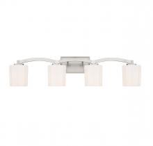 Savoy House Canada 8-7710-4-SN - Whitney 4-Light Bathroom Vanity Light in Satin Nickel