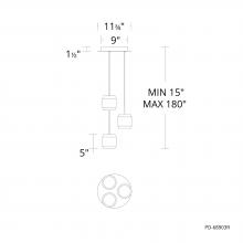 WAC Canada PD-68903R-AB - Banded Chandelier Light