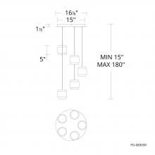 WAC Canada PD-68905R-AB - Banded Chandelier Light