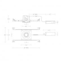 WAC Canada R3BRAN-NWD-WT - Ocular 3.0 Dim-to-Warm Round Adjustable Trim and Remodel Housing with New Construction Frame-In Ki