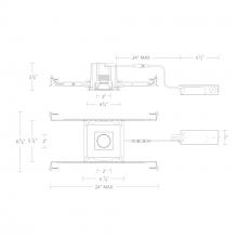 WAC Canada R3BSAN-SWD-BK - Ocular 3.0 Dim-to-Warm Square Adjustable Trim and Remodel Housing with New Construction Frame-In K