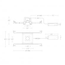 WAC Canada R3BSDN-SWD-WT - Ocular 3.0 Dim-to-Warm Square Downlight Trim and Remodel Housing with New Construction Frame-In Ki