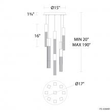 Modern Forms Canada PD-30809R-BK - Cinema Multilight Pendant Light