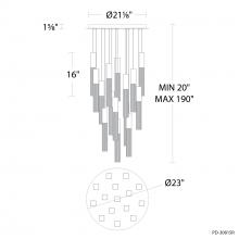 Modern Forms Canada PD-30815R-AB - Cinema Multilight Pendant Light