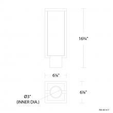 Modern Forms Canada PM-W1417-30-AL - Ledge Outdoor Post Light