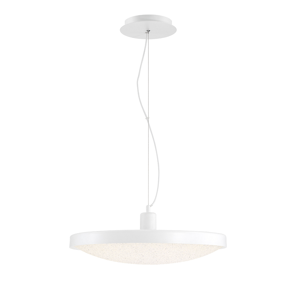 Sandstone, LED Pendant, Lrg, Wht