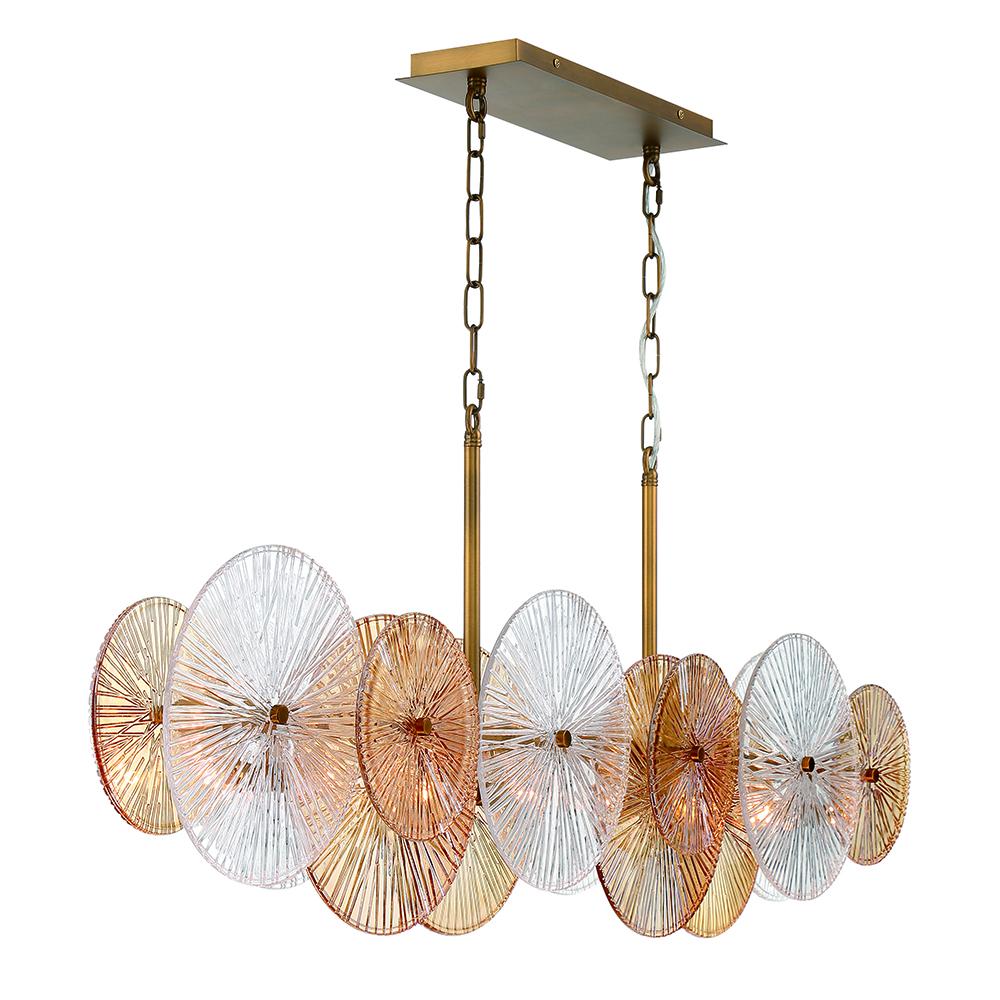 Sue-anne 8 Light Chandelier in Plated Brass