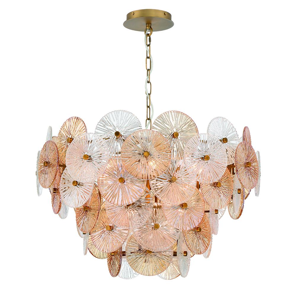 Sue-anne 12 Light Chandelier in Plated Brass