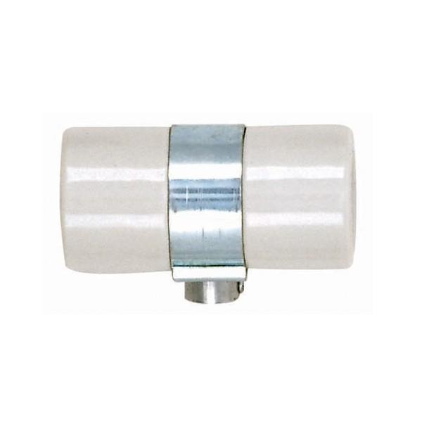 Twin Porcelain Socket With Flange Bushing Cap; 1/8 IPS Bushing