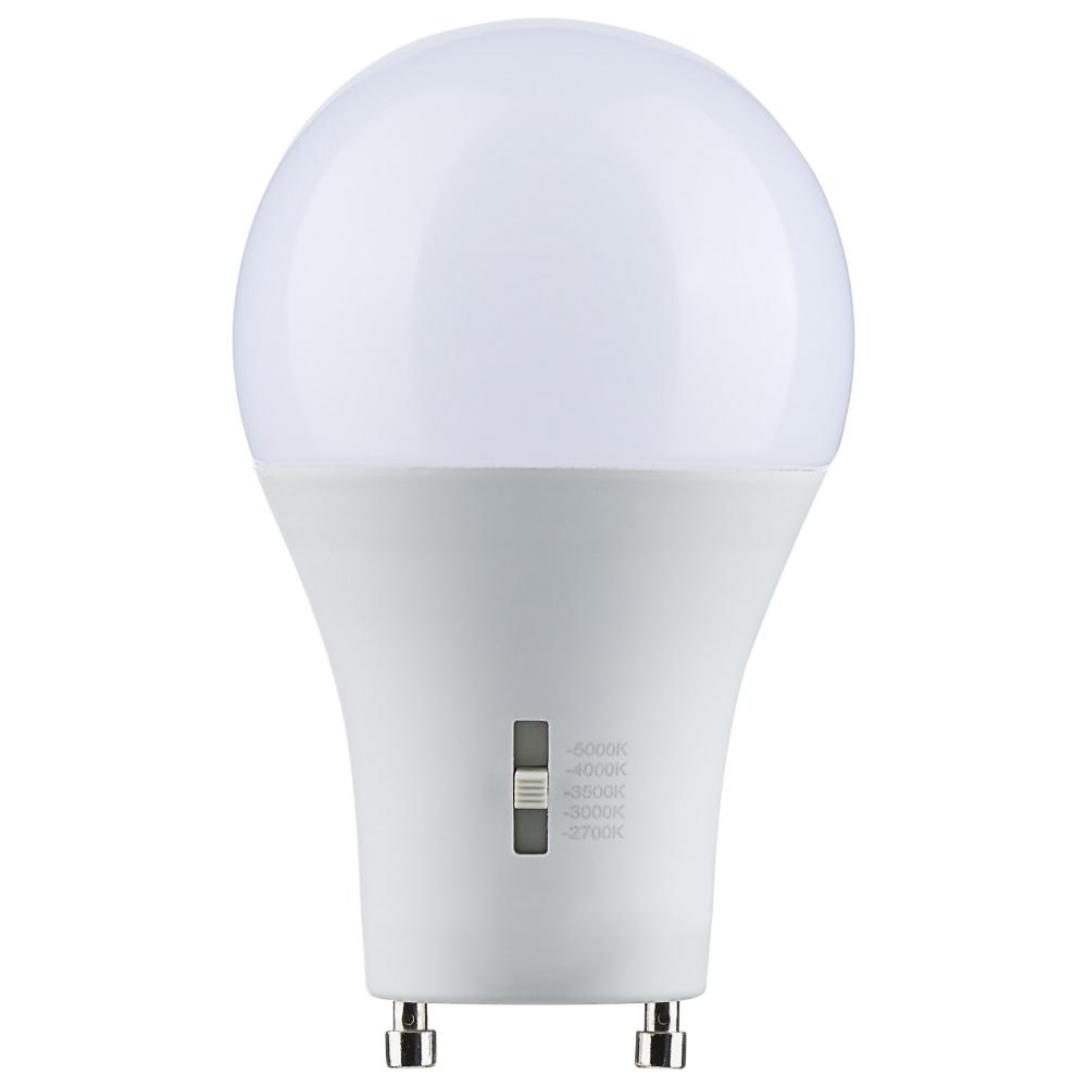 12 Watt A19 LED; Bi Pin GU24 Base; CCT Selectable; 120 Volt; White Finish