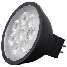 Satco Products Inc. S11399 - 6.5 Watt MR16 LED; Black Finish; 5000K; GU5.3 Base; 500 Lumens; 12 Volt