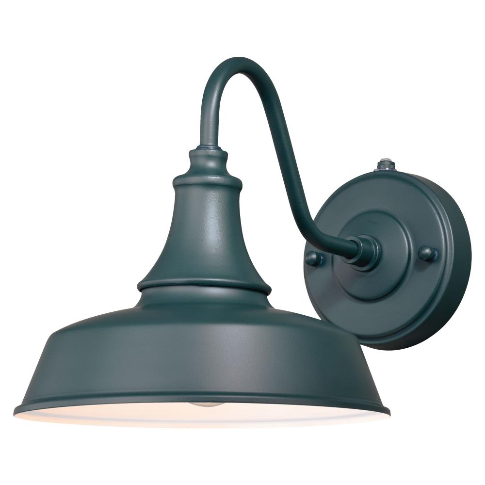 Dorado 9-in Outdoor Wall Light Hunter Green and White