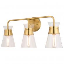 Vaxcel International W0470 - Harper 3 Light Vanity Natural Brass