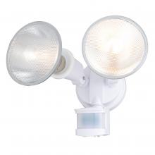 Vaxcel International T0692 - 6.75-in. 2 Light Outdoor Motion Sensor Security Flood Light White