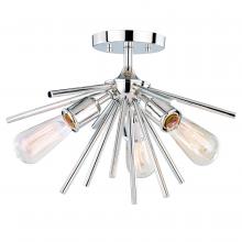 Vaxcel International C0163 - Estelle 17-in Semi Flush Ceiling Light Polished Nickel