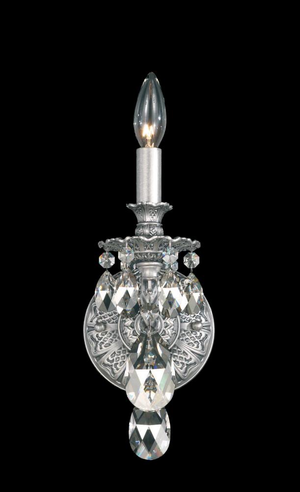 Milano 1 Light 120V Wall Sconce in French Gold with Clear Radiance Crystal