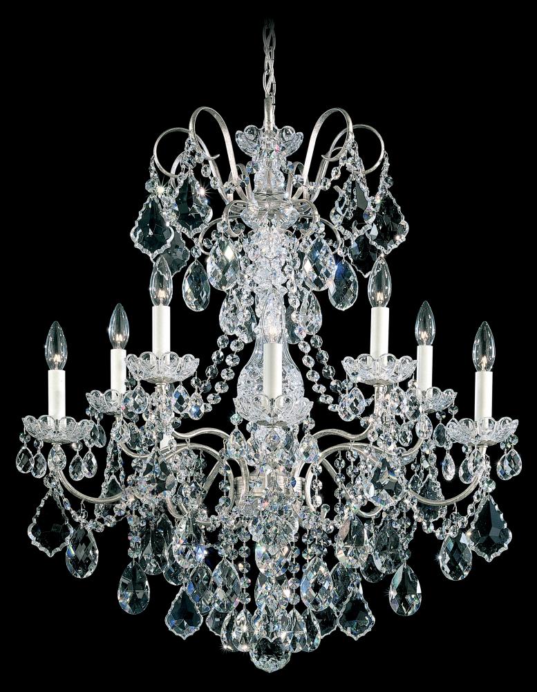New Orleans 10 Light 120V Chandelier in Antique Silver with Clear Radiance Crystal