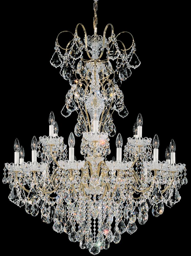 New Orleans 18 Light 120V Chandelier in Heirloom Gold with Clear Radiance Crystal