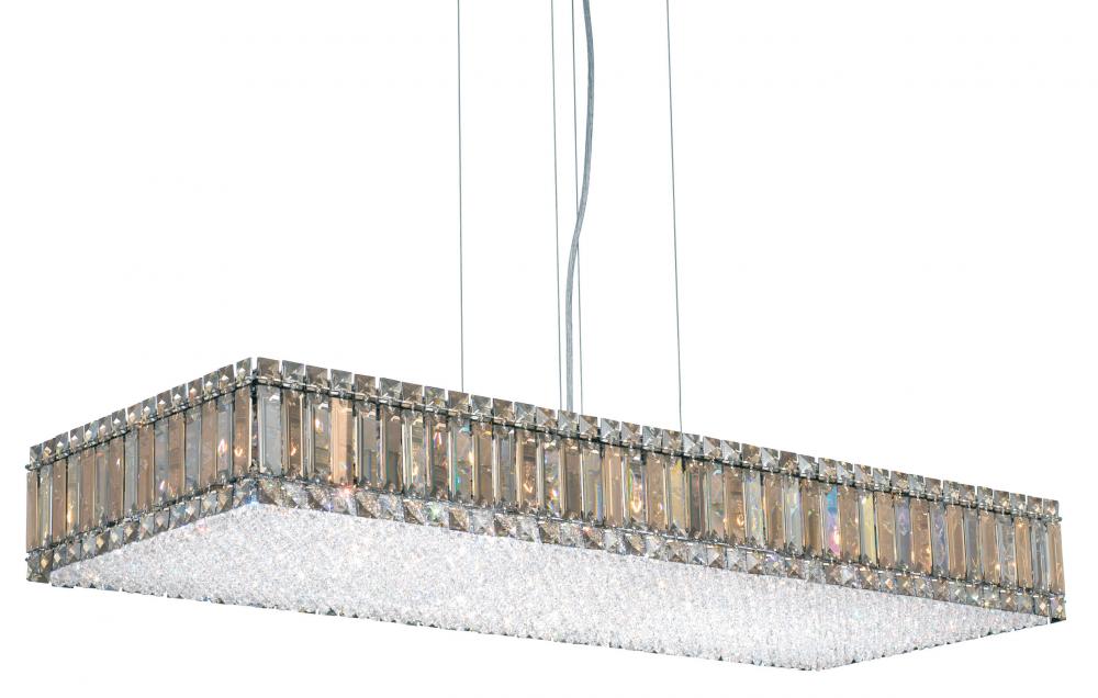 Quantum 23 Light 120V Pendant in Polished Stainless Steel with Clear Radiance Crystal
