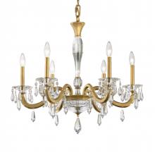 Schonbek 1870 S7606N-48R - Napoli 6 Light 120V Chandelier in Antique Silver with Clear Radiance Crystal