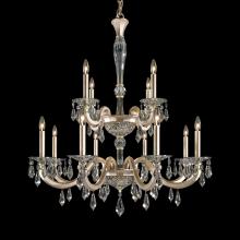 Schonbek 1870 S7612N-48R - Napoli 12 Light 120V Chandelier in Antique Silver with Clear Radiance Crystal