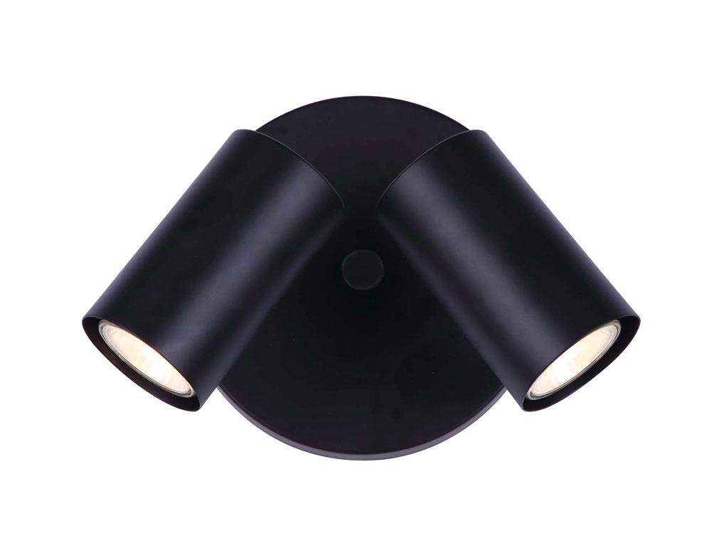 Marena 2 Light Track Lighting, Black Finish