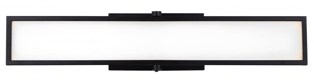 Pax LED Integrated Vanity Light, Matte Black Finish