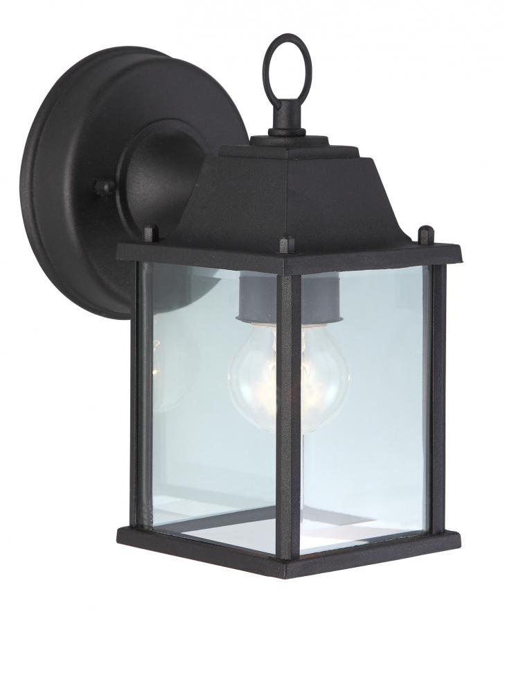 Outdoor 1 Light Outdoor Lantern, Black Finish