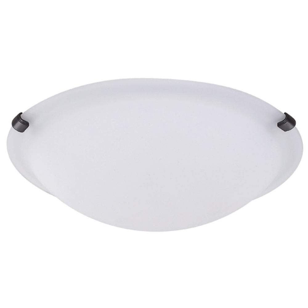 Fmount, 12" Clip Flush Mount, Flat Opal Glass