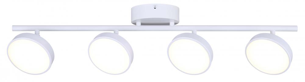 NEELIA 4 Light 29.875 in. Ceiling/Wall White Track Light Kit with Integrated LED