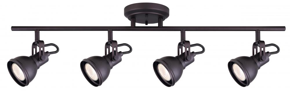 Polo 4 Light Track Lighting, Bronze Finish