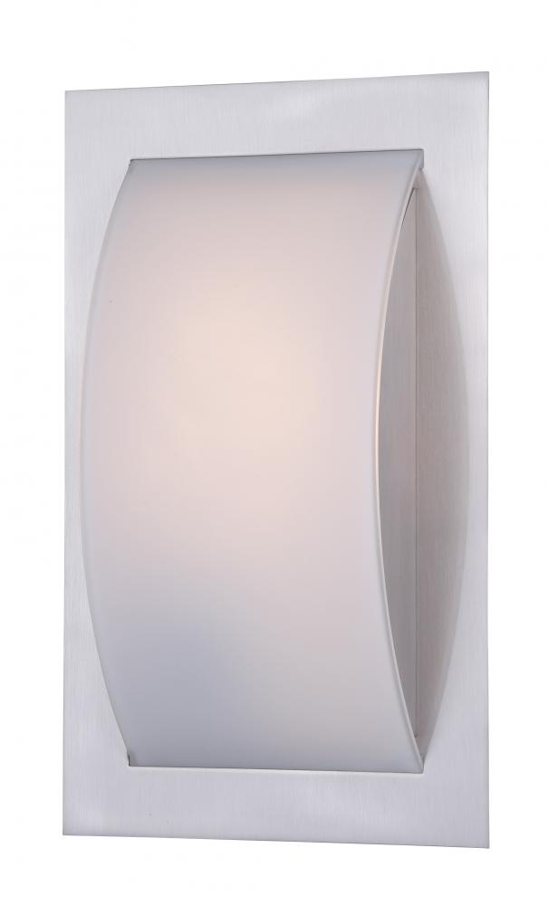 1 Lt Wall Sconce, Flat Opal Glass, 60W Type A, 6 .75 IN W x 11 .5 IN H x 3 .75 IN D