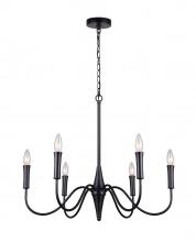 Canarm ICH1103A06BK - BRIELLE 6 Light Chandelier