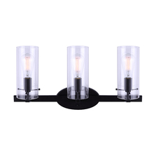 Canarm IVL759A03BK - Joni 3 Light Vanity, Black Finish