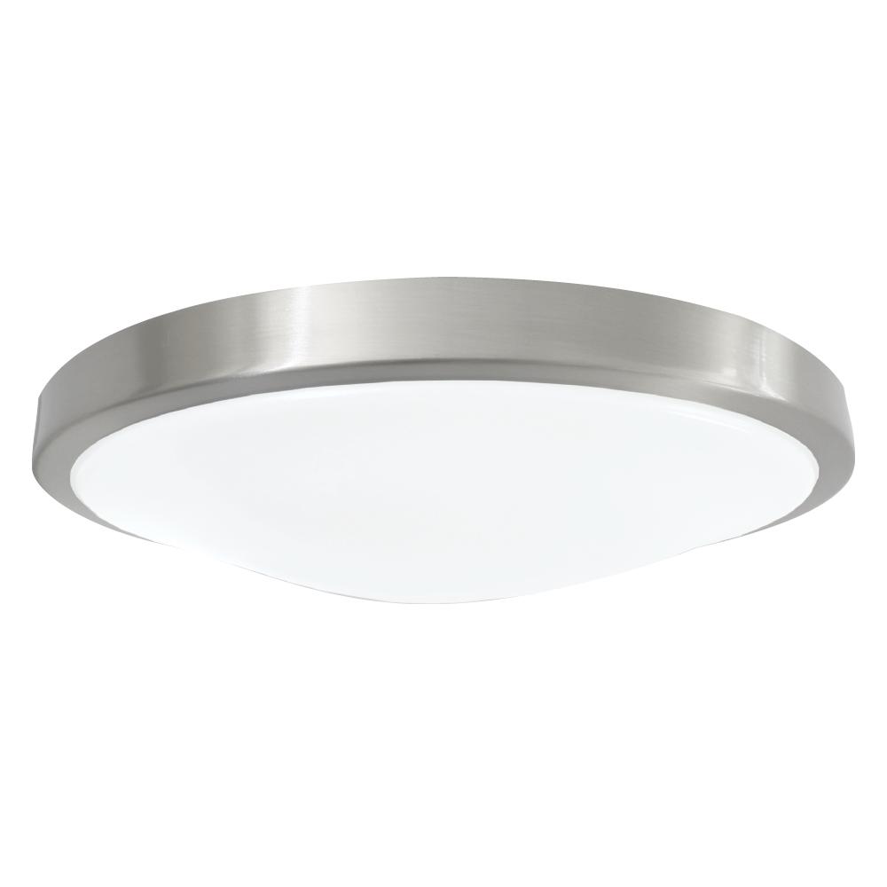 14IN LED Ceiling Luminaire 25W 120V 30K Dim Brushed Nickel Frosted Round STANDARD