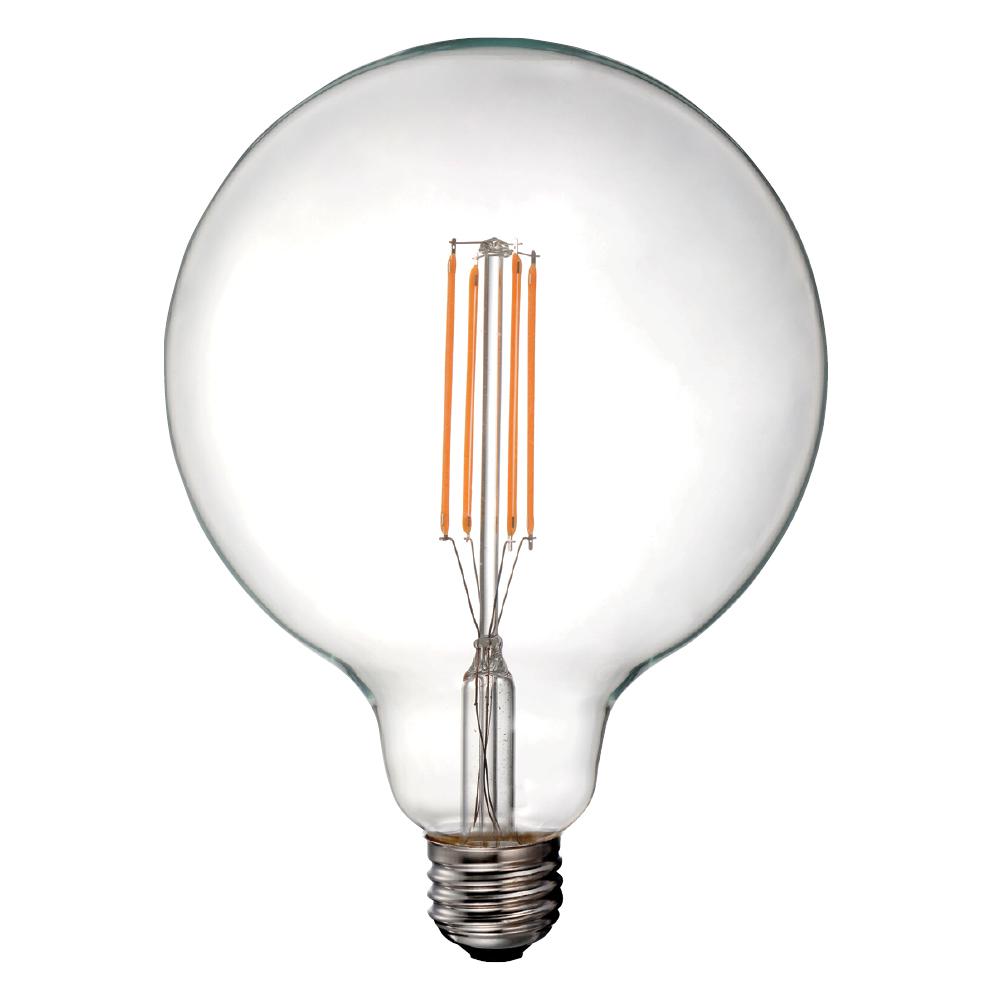 LED Filament Lamp G40 E26 Base 4W 120V 27K Clear Vertical Dim Standard